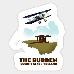 County Clare The Burren Ireland travel poster Sticker